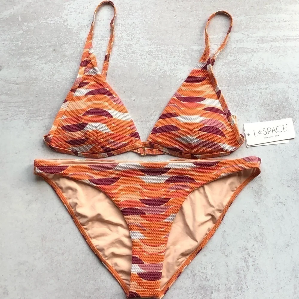 L Space Millie Top And Camacho Bottom Full Bikini Size XL